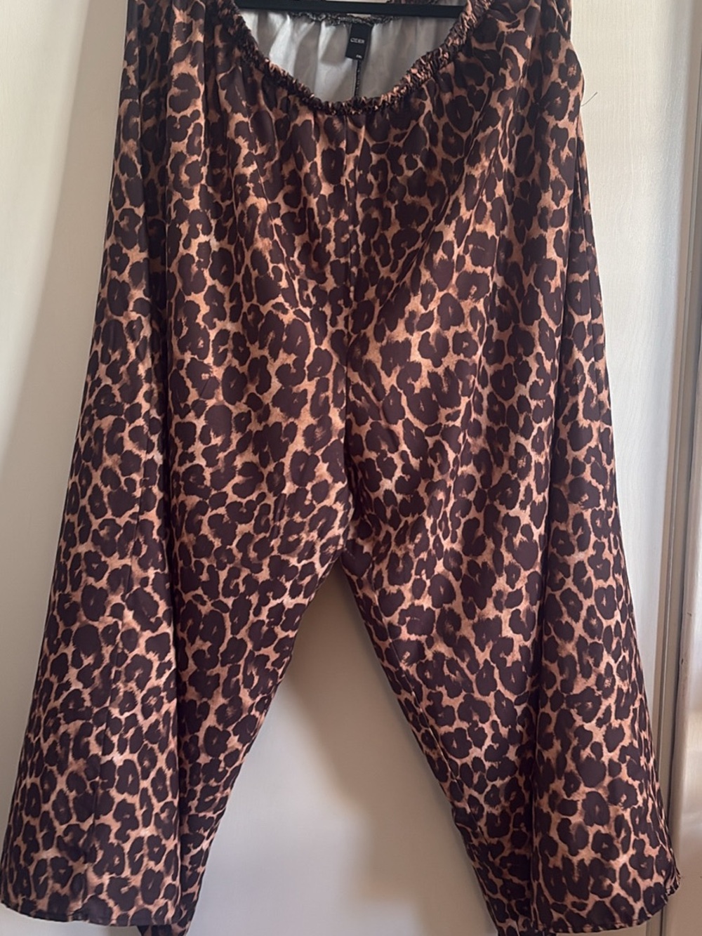 Cider Brown and Black Leopard-Print Wide Leg Pants